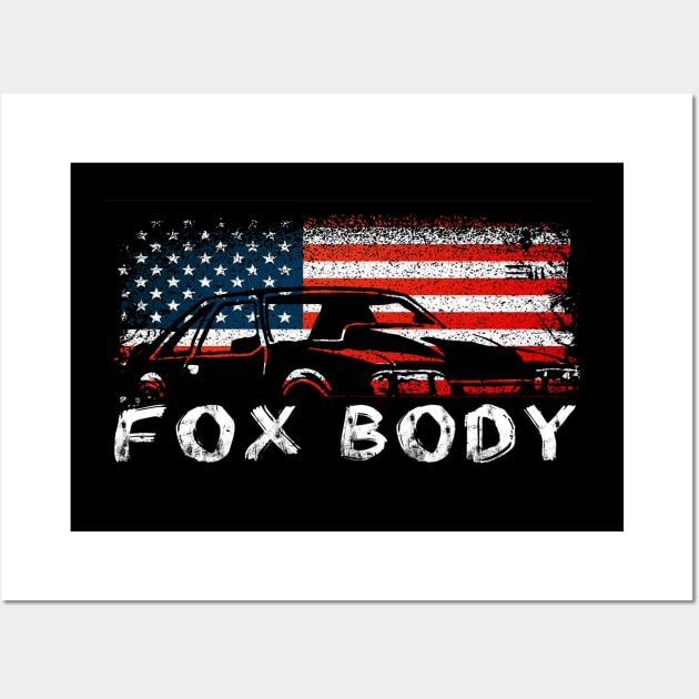 Mustang Foxbody American Fox body stang Muscle classic Car 5.0L Wall Art by JayD World